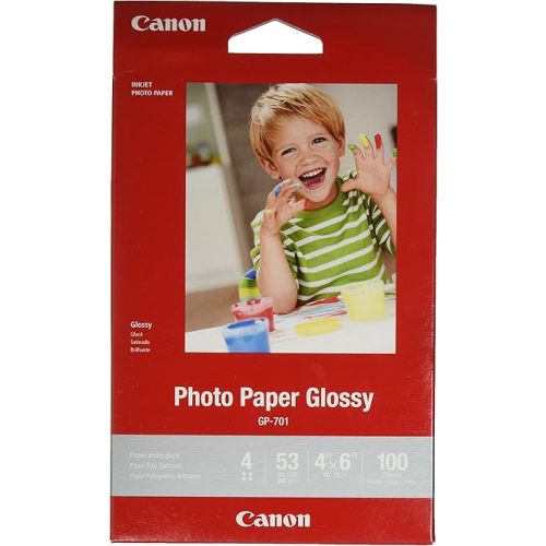 CanonInk Glossy Photo Paper 4"x 6" 100 Sheets (1433C001), Red