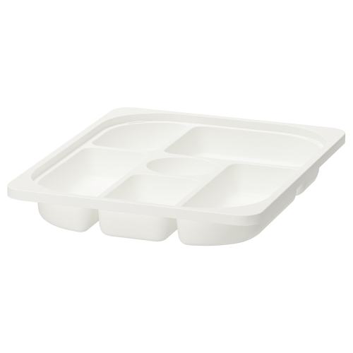 TROFAST Storage tray with compartments - white 16 ½x11 ¾x2 "
