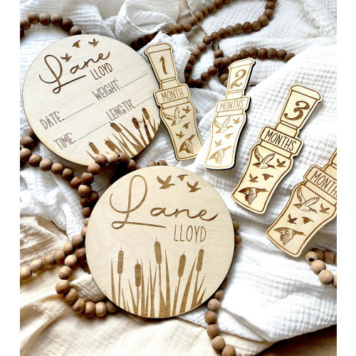 Duck call baby announcement, Gift for Baby, hunting baby announcement, hunting baby gift, hunting nursery decor, duck call milestone,