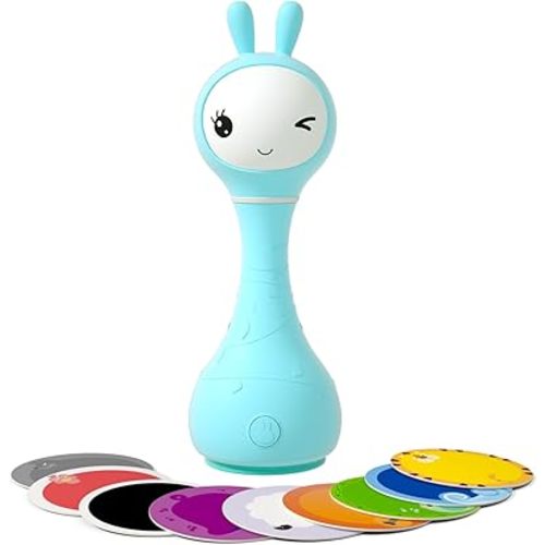 alilo Sonajero Musical para Bebés 0-12 Meses, Juguete con Luz, 66 Sonidos, 15 Canciones, 13 Cuentos, 5 Canciones de Cuna, Ruido Blanco, Reconocimiento de Colores, Regalo Recién Nacido