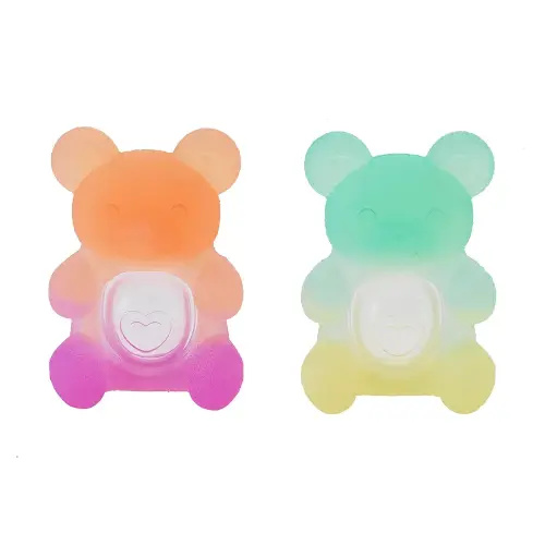 Infantino Teethimal Pop Pals - Gummy Bear Sensory Popper Toy with Soothing Teething Textures for Infants & Toddlers 6+ Months