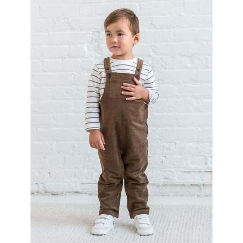 Remi Corduroy Overalls Sepia - Colored Organics | Maisonette