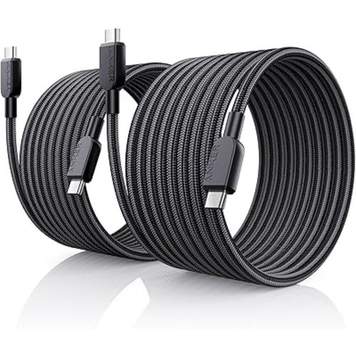 Anker USB C to USB C Cable (2Pack, 10FT),240W Type-C Fast Charging Cord for iPhone 17/16 Series,MacBook Pro 2020,iPad Air 4 and More (Black)