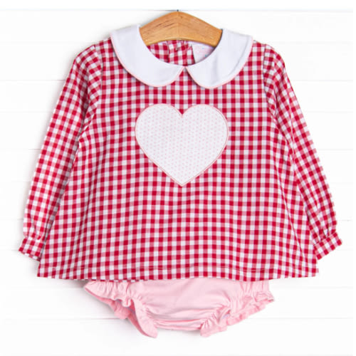 All You Need Is Love Applique Diaper Set, Red – Stitchy Fish