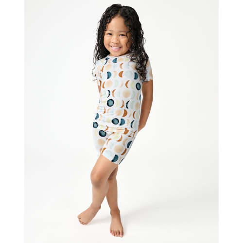 Luna Neutral Two-Piece Short Sleeve & Shorts Pajama Set