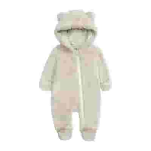 TAIAOJING Baby Girls Romper Clothes Outwear Zipper Boys Winter Hooded Jumpsuit Solid Coat Boys &Jumpsuit Outfit 0-3 Months