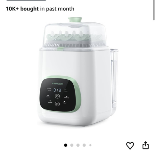 Momcozy KleanPal Pro Baby Bottle Washer, Sterilizer & Dryer - All-in-One Cleaning Machine for Bottles, Pump Parts & Baby Essentials - Time-Saving & Effortless Care