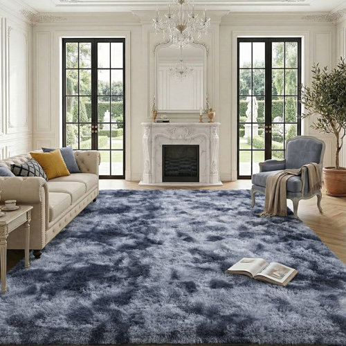 Ebern Designs Plush Rug for Living Room, Area Rugs with 4 Stickers, Shag Rug for Bedroom, Upgrade Non Slip Backing, Ideal For High Traffic Areas Indoor, Pet-friendly & Reviews | Wayfair
