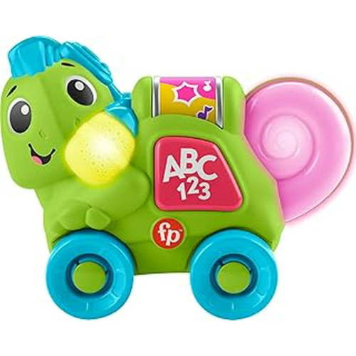 Fisher-Price Baby Learning Toy Link Squad Crawl ‘n Colors Chameleon with Music & Lights for Ages 9+ Months, Compatible Only with Link Squad Items Exclusive