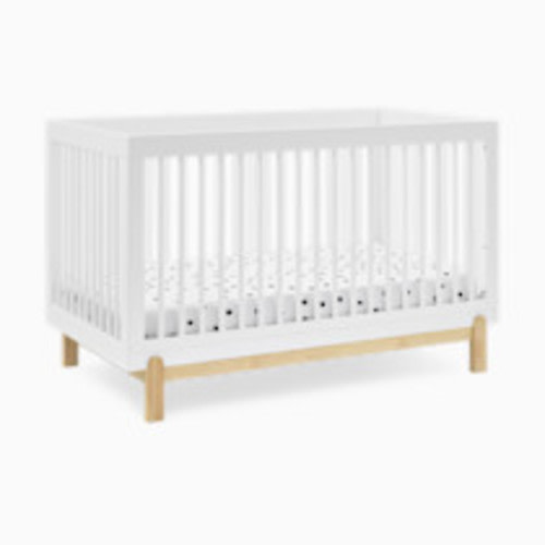 Delta Children Poppy 4-in-1 Convertible Crib - Bianca White/Natural
