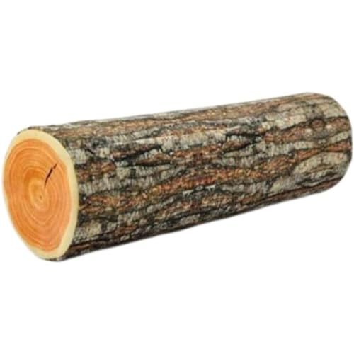 Log Cushion, Wood Pile Cushion, 43Cm Simulation Plush Log Pillow, Woods Grain Stump Shaped Sofa Cushions, Soft Chair Decorative Pillows for Sofa Bed Couch