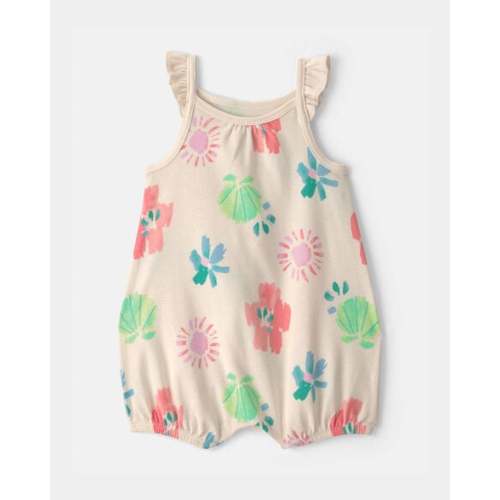 Baby Girl Summer Beach Sleeveless Romper | Carter's