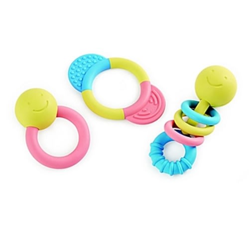 Hape 3-Piece Teether Rattle ToyHape 3-Piece Teether Rattle Toy