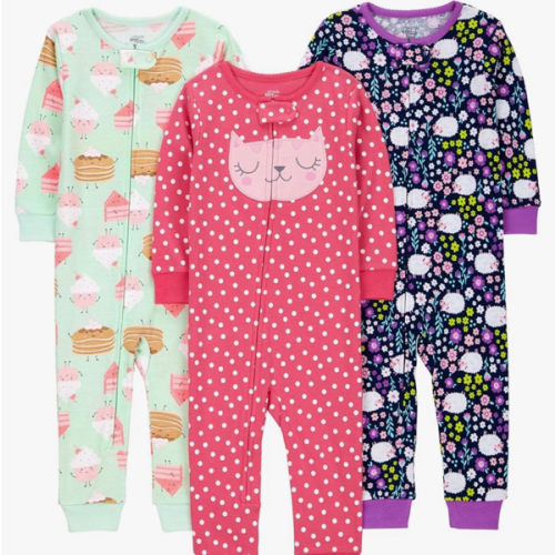 Simple Joys by Carter's Babys' 3 pack Snug Fit Footless Cotton Pajamas