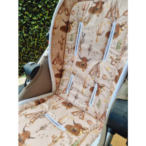 Pram Liner - Highland Cow Beige – Mialie Designs