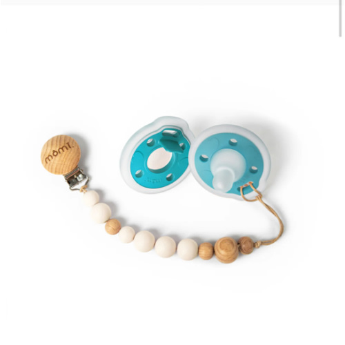 mōmi babypace pacifier gift set - lagoon