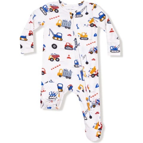 Crayon Construction Print Footie, 6-9M