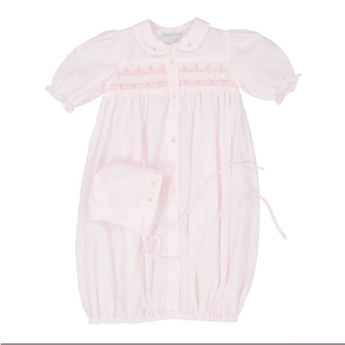 Ribbon Smocked Take Me Home Gown with Hat | Feltman Brothers
