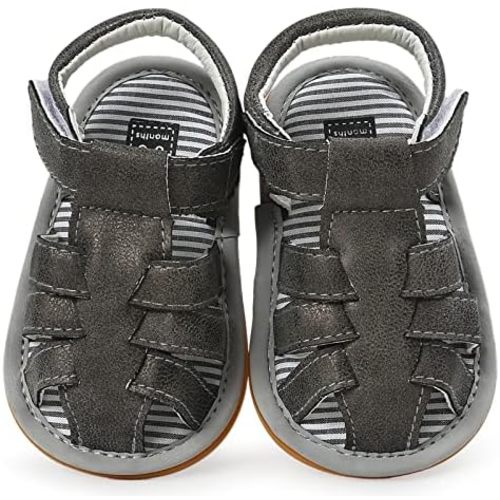 Baby Girl Boy Sandals, Premium Soft Anti-Slip Sole Infant Baby Sandals Summer Casual Beach Shoes Bowknot Princess Dress Flats Prewalker First Walker Shoes