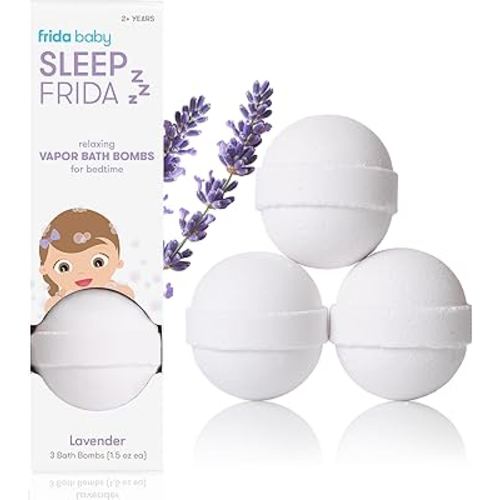Frida Baby Natural Sleep Bath Bombs, Lavender Essential Oil Bath Bombs for Bedtime, Relaxing & Calming Shower Bombs with Aromatherapy Oil for Better Sleep