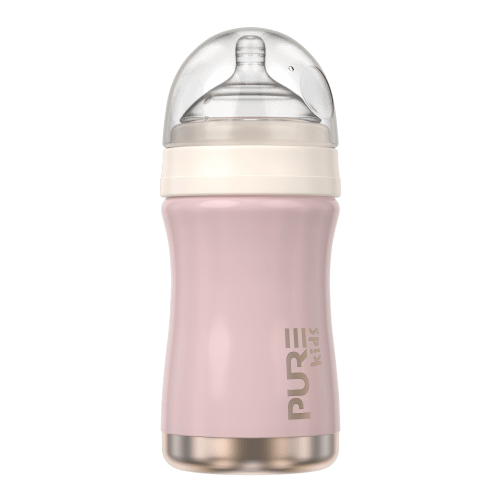 Pure 8oz Baby Bottle - Piggy Pink