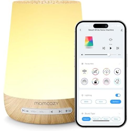 Momcozy Smart White Noise Machine for Baby Sleeping with Night Light, Green