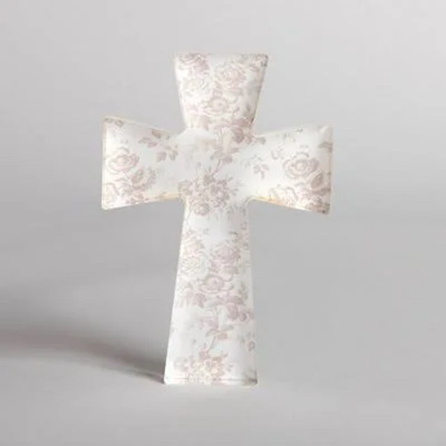 Taupe Toile Acrylic Cross Figurine | Kirklands Home