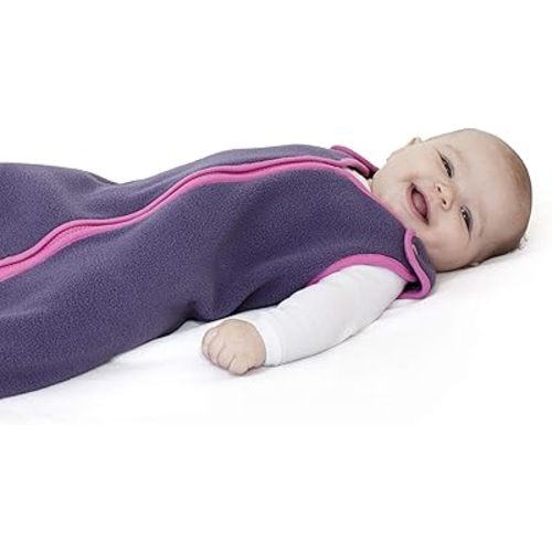 baby deedee Sleep nest Fleece Baby Sleeping Bag, Purple Rain, Small (0-6 Months)
