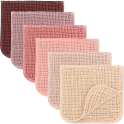 Muslin Burp Cloths - Pack of 6