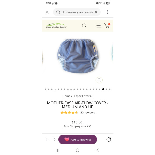 Mother-ease Air-Flow Cover - Medium and Up