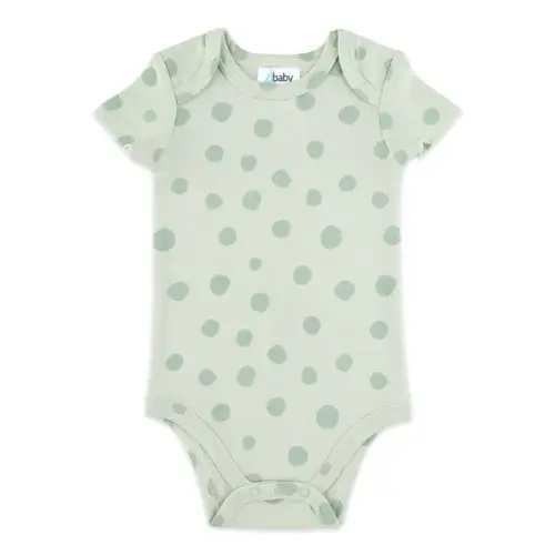 4Baby Bodysuit Short Sleeve Green Spot | Baby Bunting AU