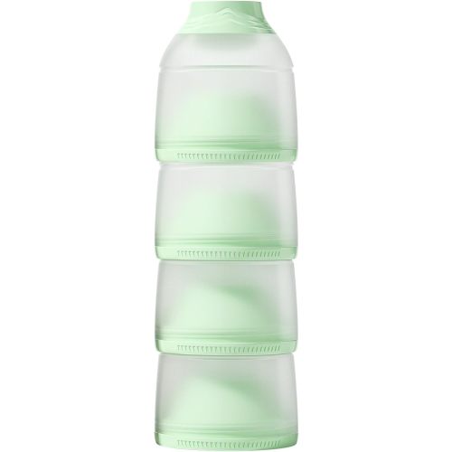 Oberni Baby Formula Dispenser, Portable 4 Layer Milk Powder Container Green