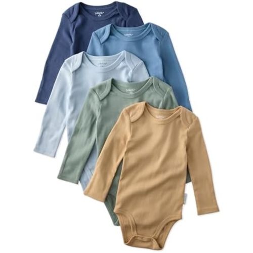 Blake 5-Pack Long Sleeve Bodysuits 100% Organic Cotton Baby Boys & Girls