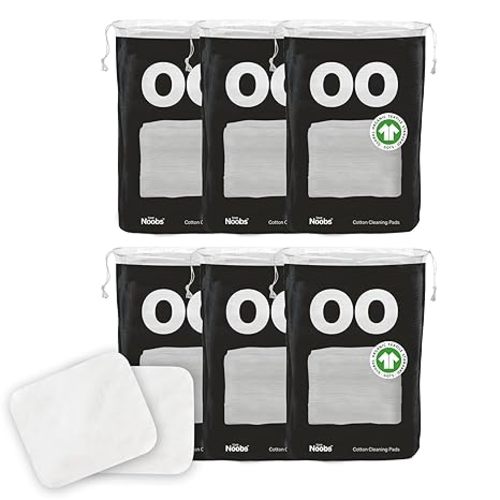Baby Cotton Pads for Diaper Change by LoveNoobs, 360 Count, Ultra Soft 100% Organic Extra Large Cotton Pads for Baby Sensitive Skin, Lint-Free, Premium Jumbo Size, GOTS Certified