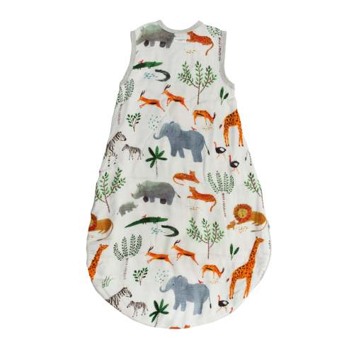 Muslin Lightweight Sleep Bag 0.5 TOG - Safari Jungle – LOULOU LOLLIPOP US