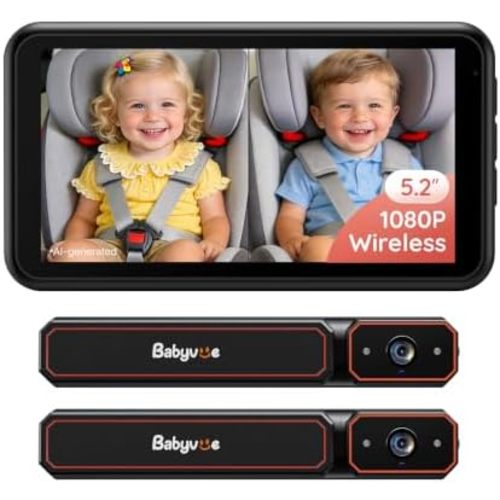 BV6PRO Wireless Dual Car Camera Baby Monitor Fast Setup