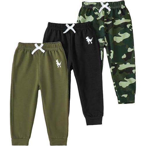 Baby Boy Pants 3 6 9 12 24 Months Toddler Boy Sweatpants Newborn Baby Sweatpants 2T 3T 3 Pack Infant Boys Pants