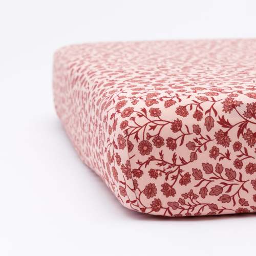 Mauve Floral Crib Sheet – Brave Little Ones