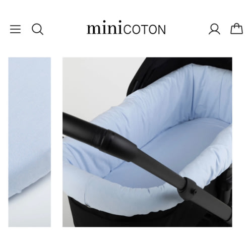 Oxford Blue Stroller Bassinet Fitted Sheet