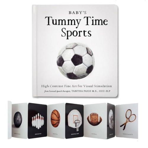 Baby's Tummy Time Sports: High-Contrast Fine Art for Visual Stimulation (Tabitha Paige Children's Book Series)