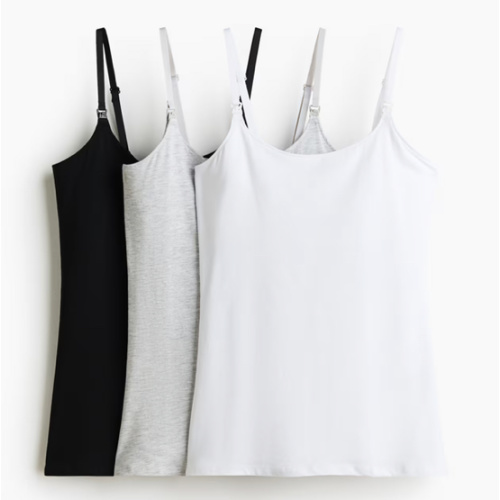 MAMA 3-PACK NURSING CAMISOLE TOPS