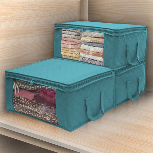 Sorbus Bamboo Sorbus Foldable Storage Fabric Cube Bin Bag Organizers & Reviews | Wayfair