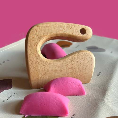 **Pre-order (Ships in 2-3 Weeks)**Mini Wooden Cutter / Knife — Kitchen Helper for Kids