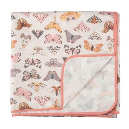 Tiny Twinkle Mess-Proof Splat Mats for Under High Chairs or Table Cover for Art Projects for Baby and Toddler (51" x 51", Flutter)