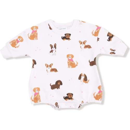 Sweatshirt,  BubbleBest Friend Dogs French Terry Pink - Angel Dear | Maisonette