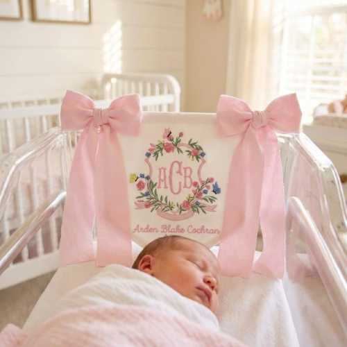 Baby shower, gift, baby girl, baby boy, monogrammed, nursery, hospital, baby banner, sign, front door sign, birthday, newborn, Door hanger