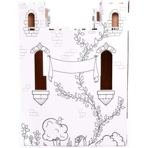 Easy Playhouse Cardboard Coloring Playhouse Fairy Tale Castle - Flat River Group | Maisonette