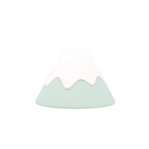 DesignNest Snow Mountain Night Light - Modern Home Decor & Nursery Lamp - Dimmable Soft Silicone, Tap Control, Rechargeable Portable Bedside Light Kids Safe BPA Free (Green)