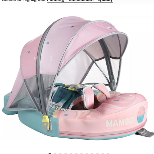 Mambobaby Sunny Navigator Baby Pool Float. Color: Mint (cupcake)