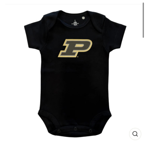 Purdue University Baby Onesie in Black